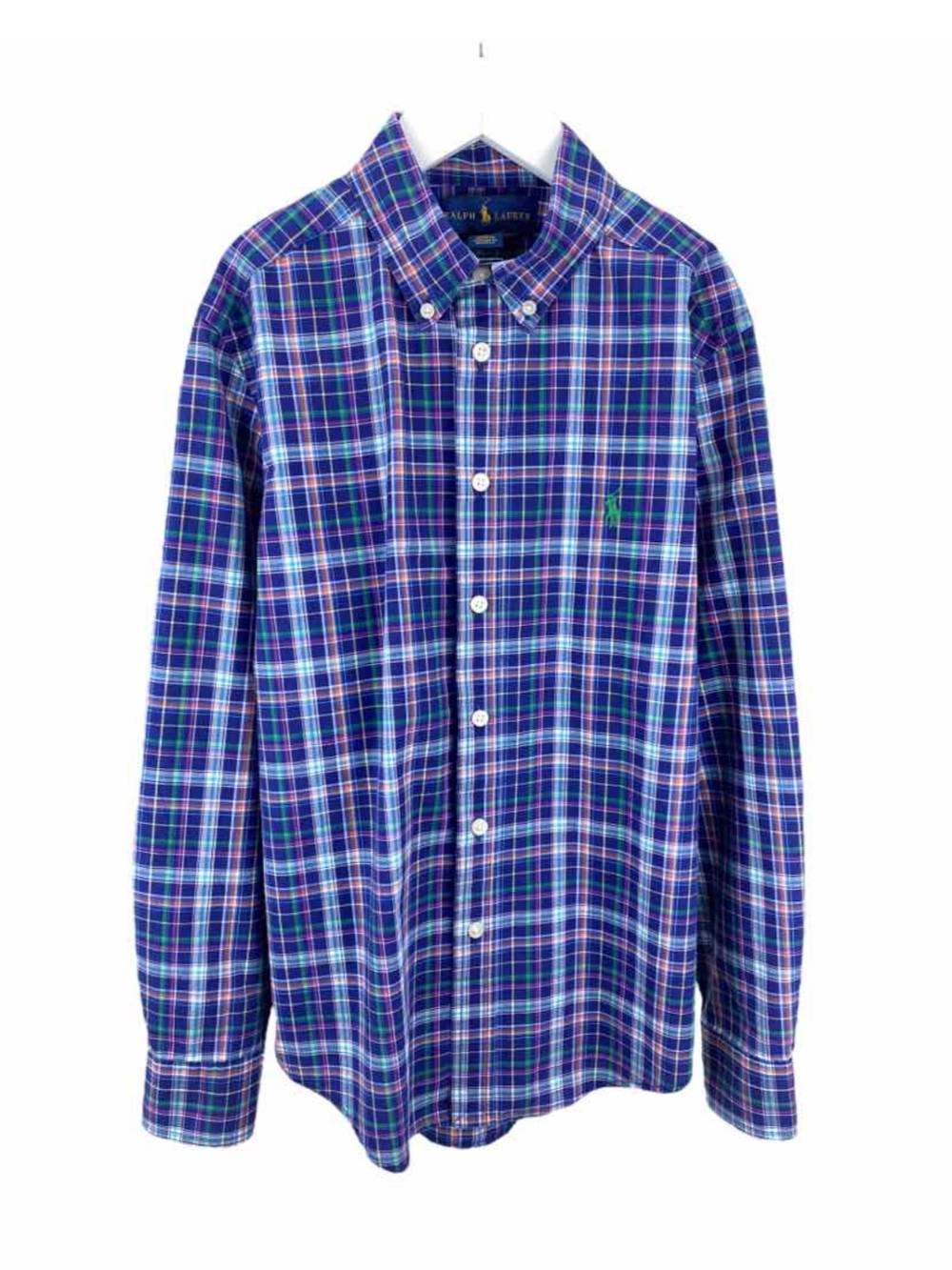 Ralph Lauren Blue and Purple Plaid Button-Down Shirt